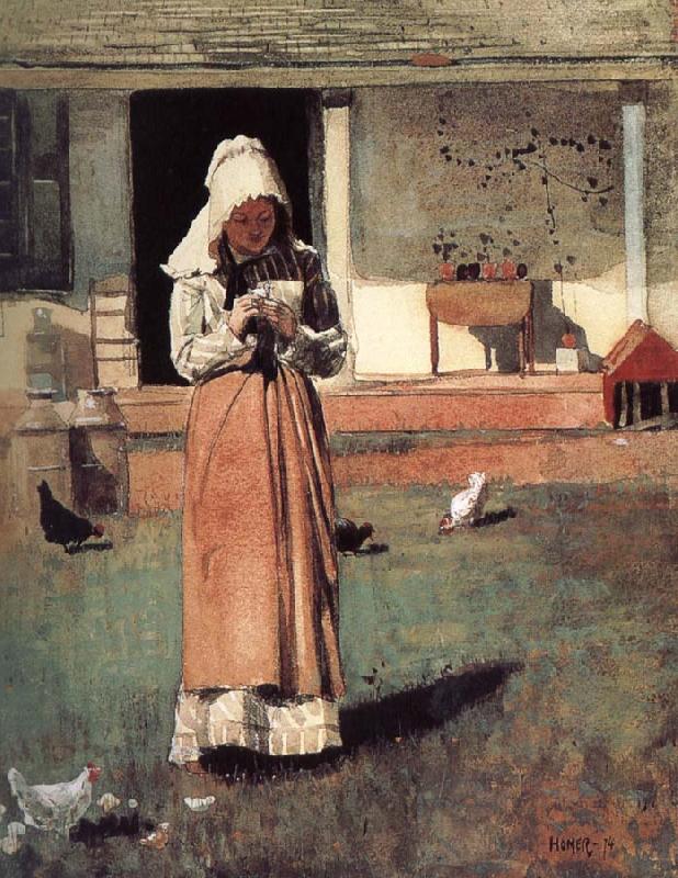 Sick chicken, Winslow Homer